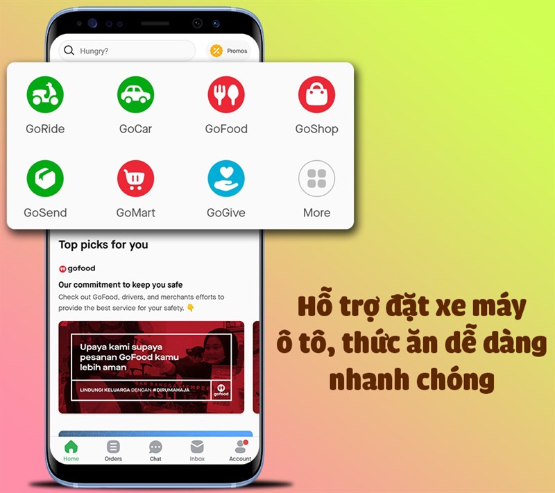 Thao tác đặt xe nhanh chóng, dễ dàng