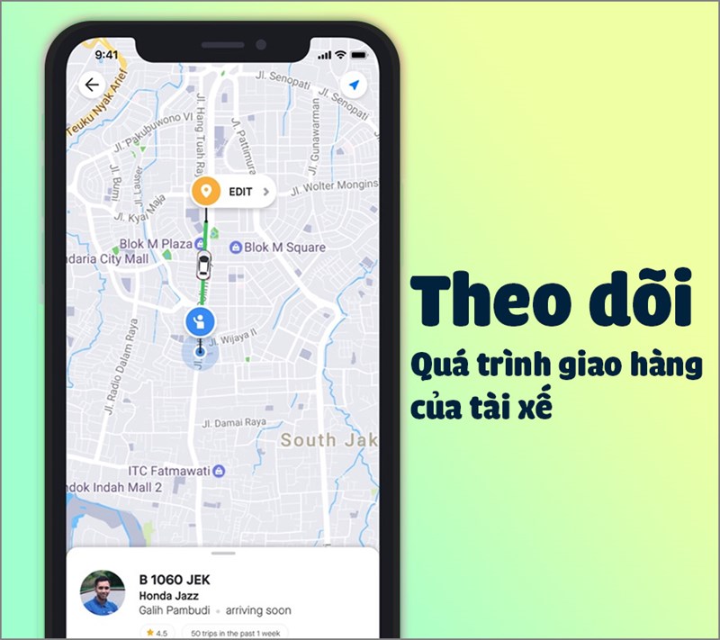 Theo dõi kiện hàng trong quá trình giao hàng.