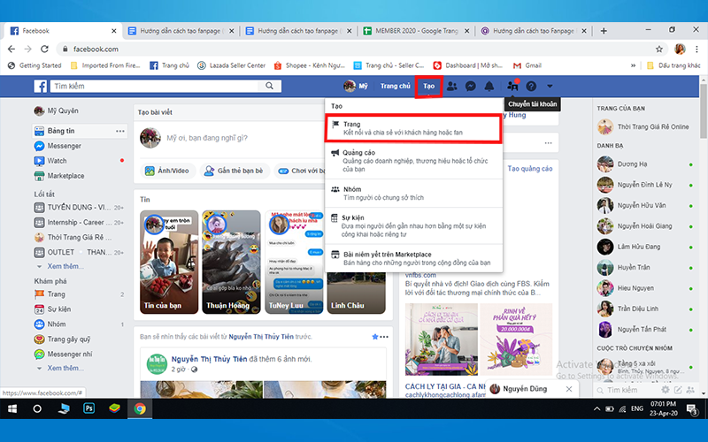 Hướng dẫn tạo trang FaceBook chuyên nghiệp