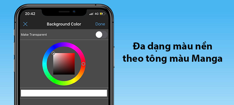 Đa dạng các màu nền dành cho vẽ tranh theo tông màu Manga
