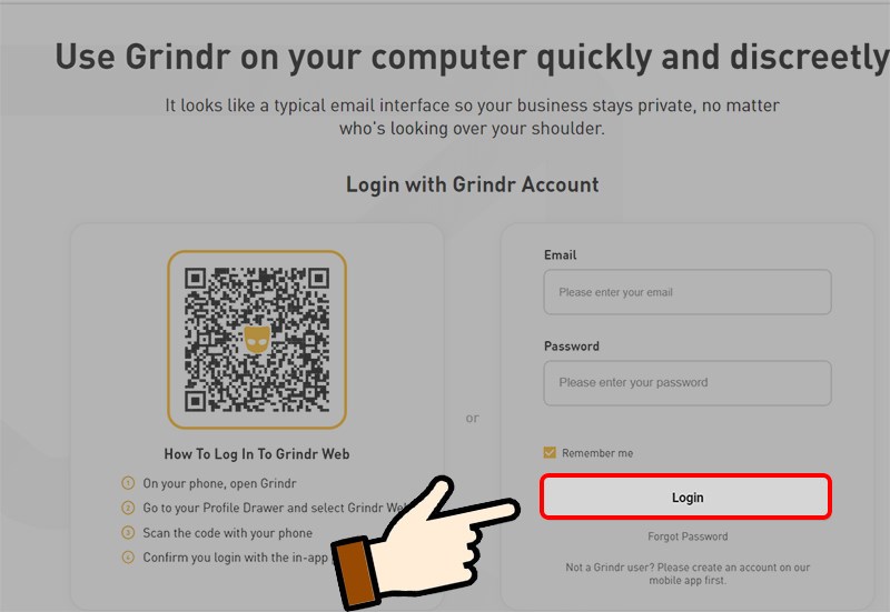 Nhấn login và hoàn thiện quá trình.