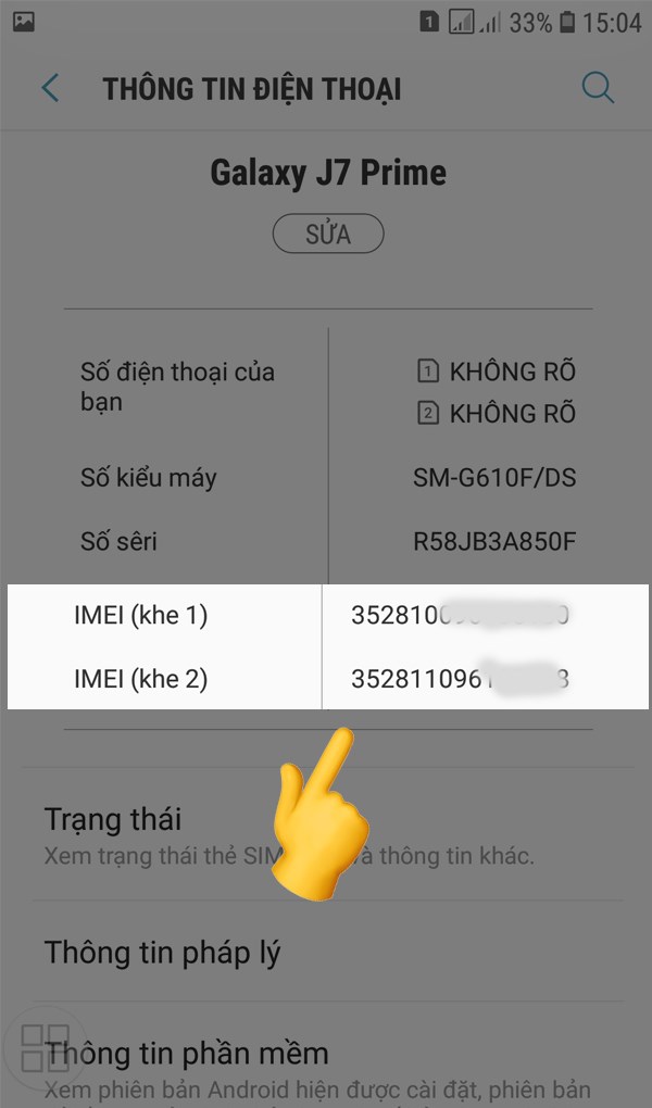 Xem imei