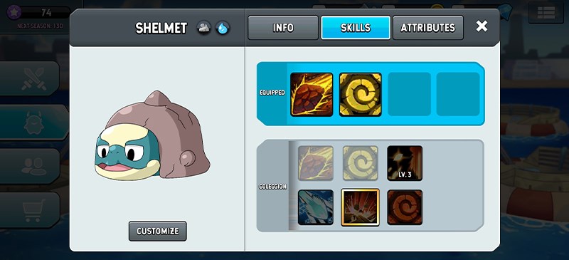 Mỗi quái thú sẽ có cho mình vộ kỹ năng riêng