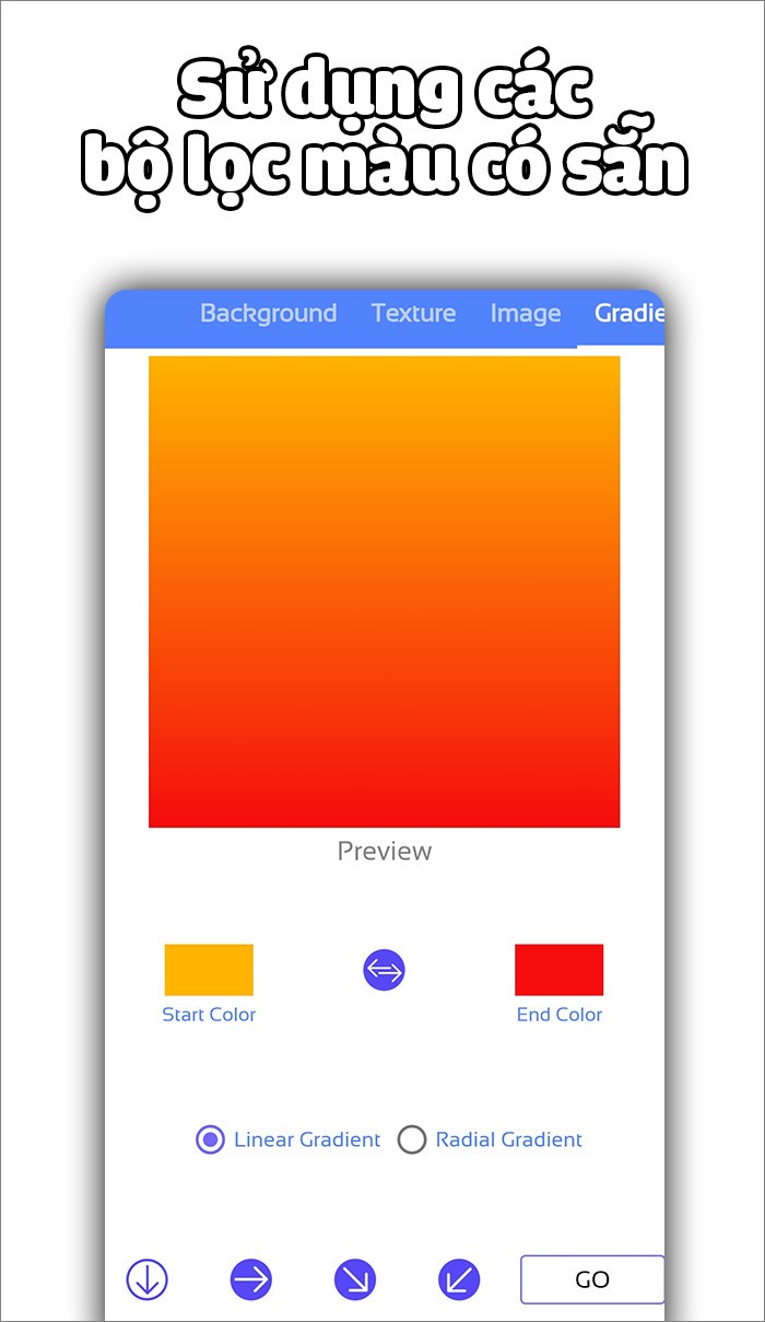 Sử dụng bộ lọc m&agrave;u c&oacute; sẵn