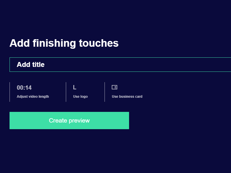 Đặt tên cho video của bạn, sau đó bấm Create preview để xem trước video