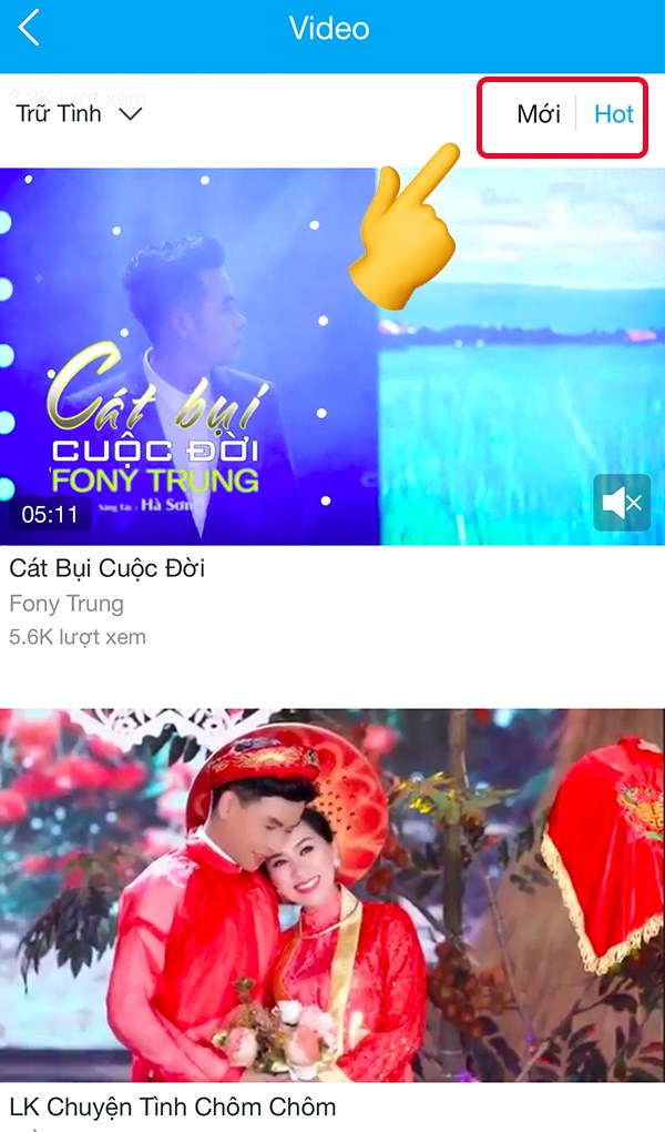 Chọn b&agrave;i h&aacute;t nghe