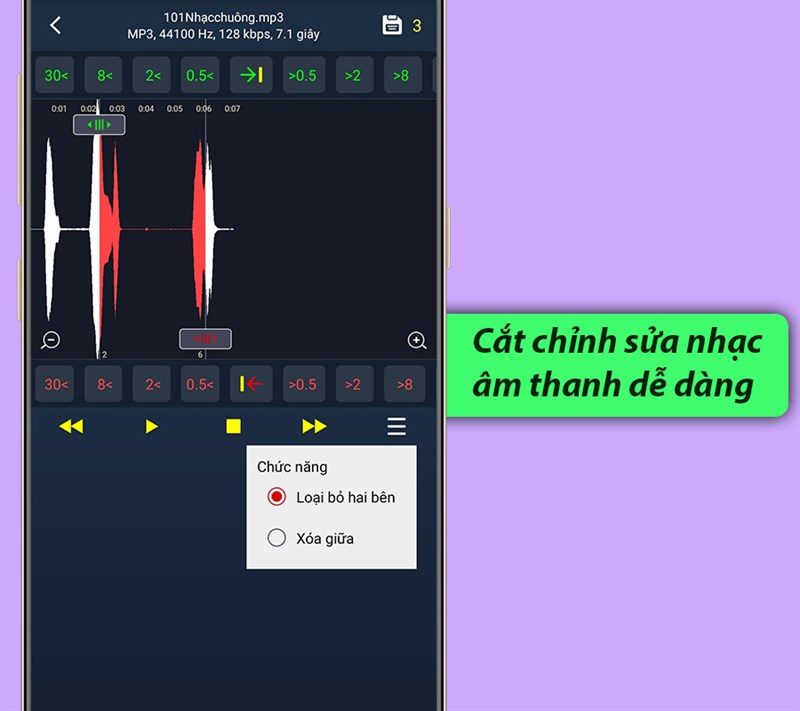 Audio aus Songs einfach schneiden.
