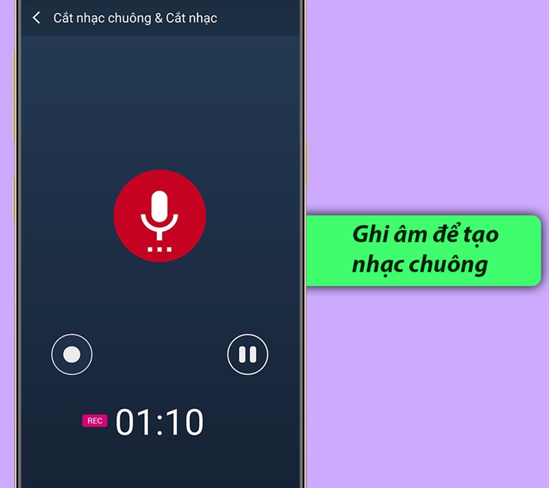 Live-Aufnahme zur Verwendung als Klingelton.