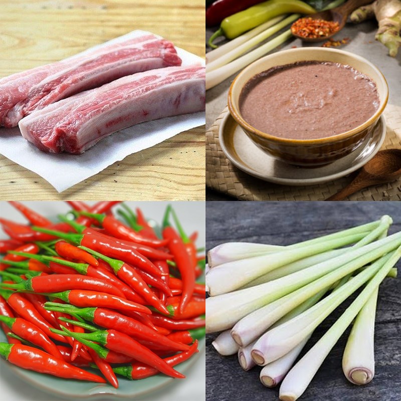 Nguyên liệu món ăn uống 2 cách làm cho mắm ruốc xào thịt