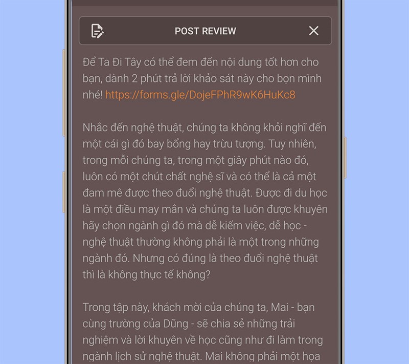 Tùy chỉnh kiểu chữ để đọc dễ dạng.