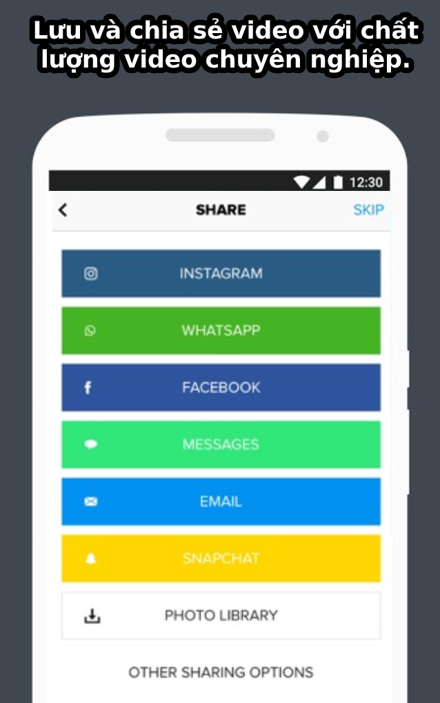 Lưu v&agrave; chia sẻ video với chất lượng video chuy&ecirc;n nghiệp.