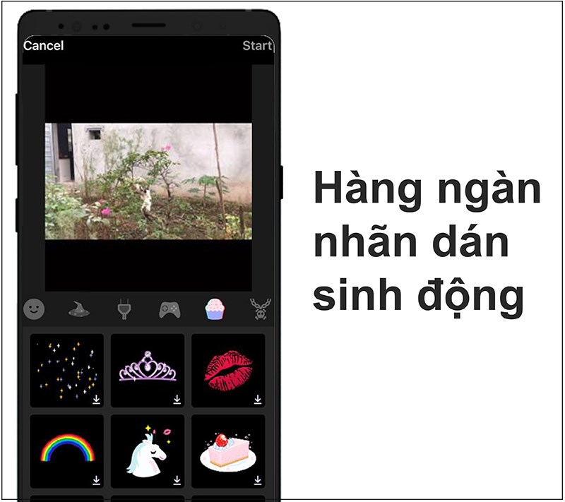 H&agrave;ng ng&agrave;n nh&atilde;n d&aacute;n sinh động