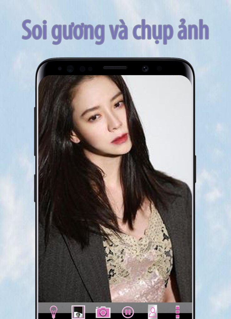  Bạn c&oacute; thể soi gương trực tiếp tr&ecirc;n điện thoại