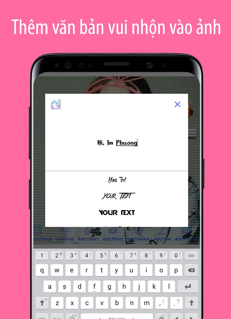  Ch&egrave;n văn bản nghệ thuật v&agrave;o ảnh