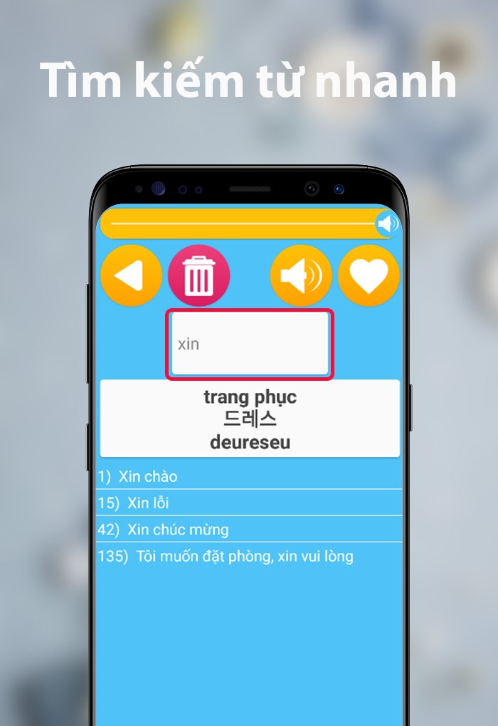 Dễ d&agrave;ng t&igrave;m từ hoặc c&acirc;u bằng t&iacute;nh năng t&igrave;m kiếm