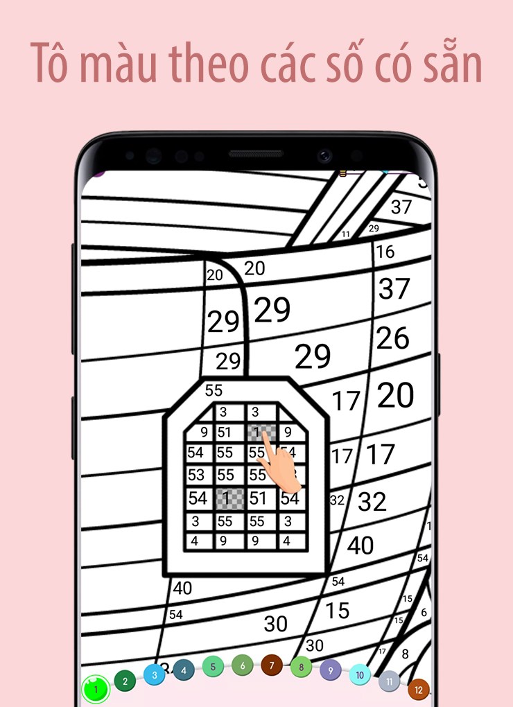 Hướng dẫn t&ocirc; m&agrave;u theo c&aacute;c con số