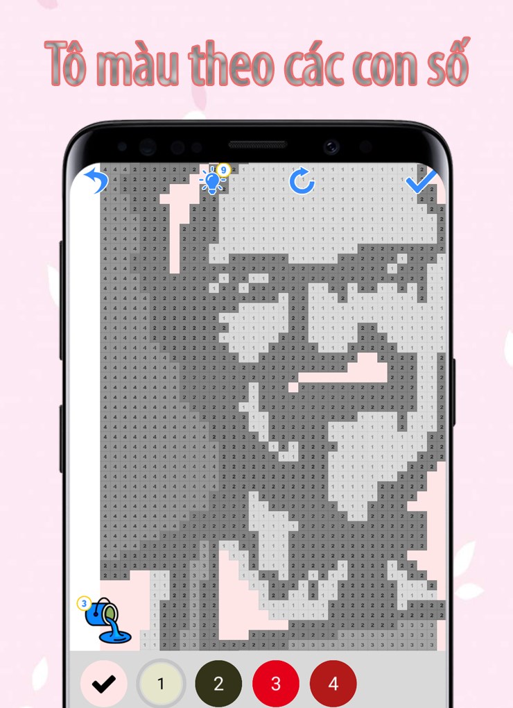 Hướng dẫn bạn t&ocirc; m&agrave;u theo c&aacute;c con số
