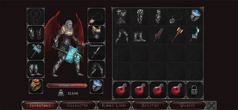 Trang bị trong Vampire's Fall: Origins RPG