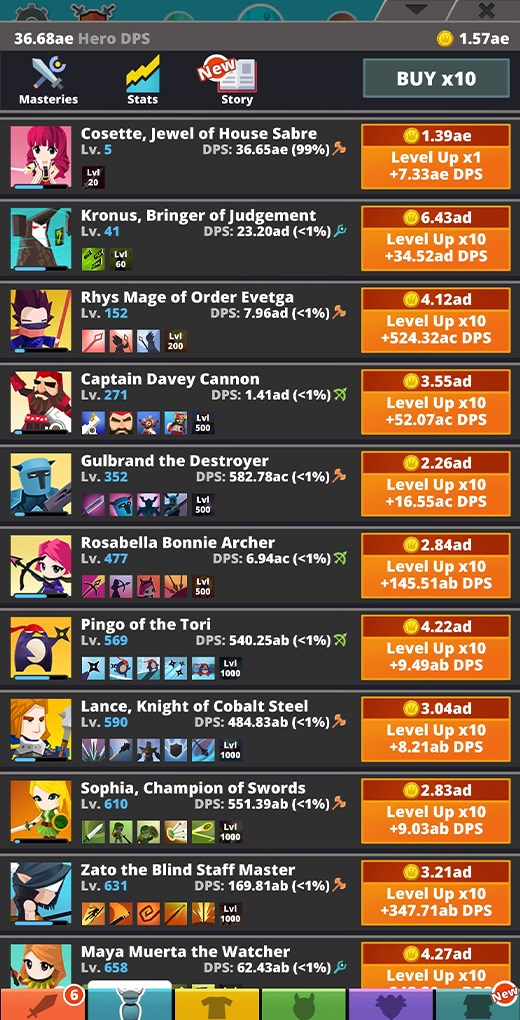 Trợ thủ trong Tap Titans 2