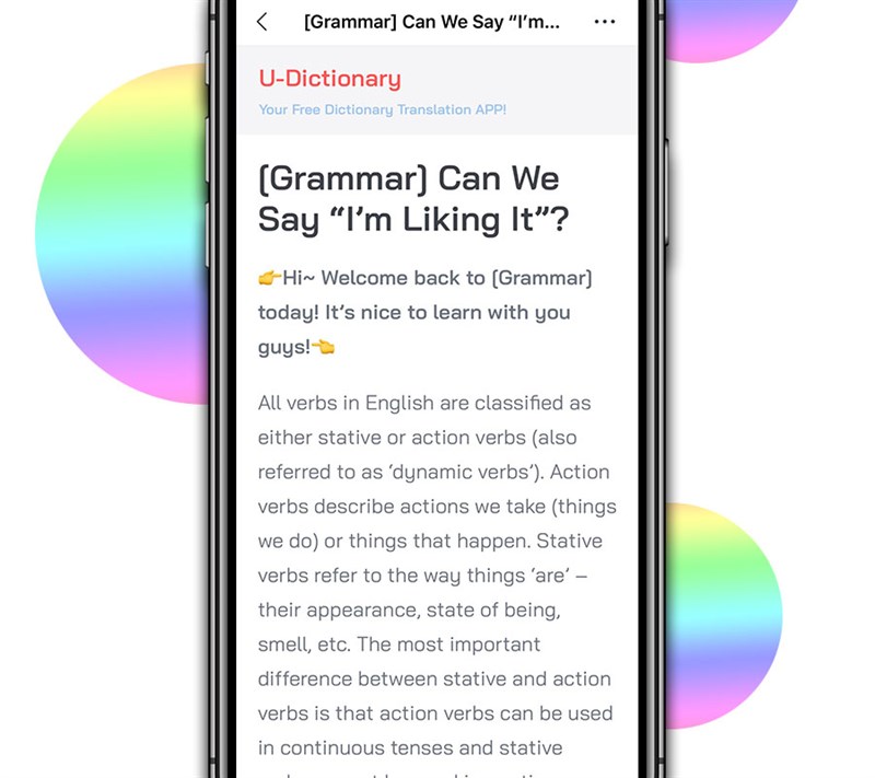 U-Dictionary tổng hợp nhiều b&agrave;i học tiếng anh qua video, văn bản