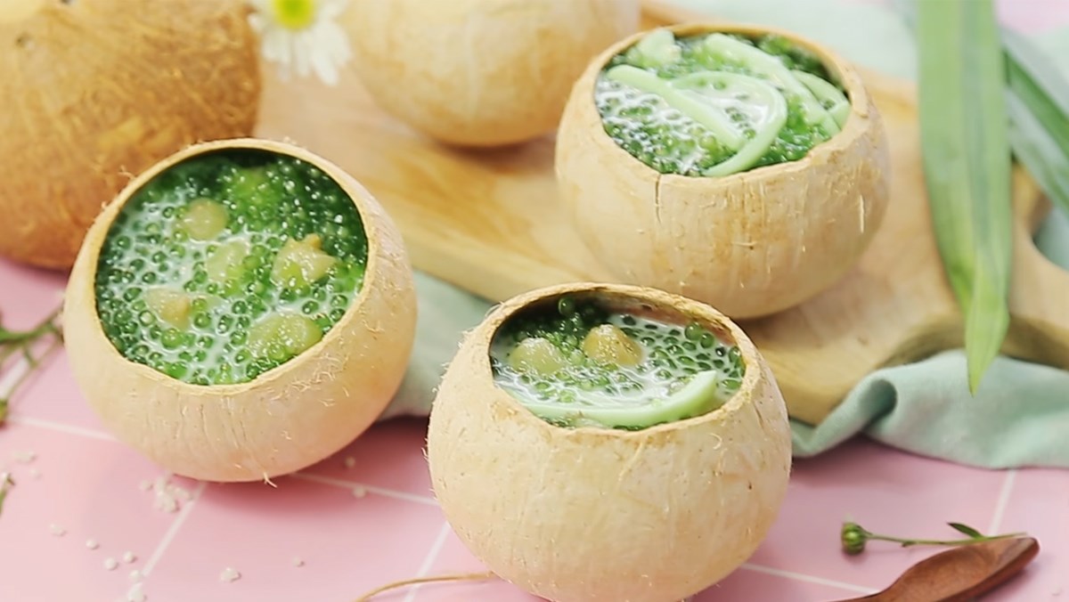 Chè sago lá dứa