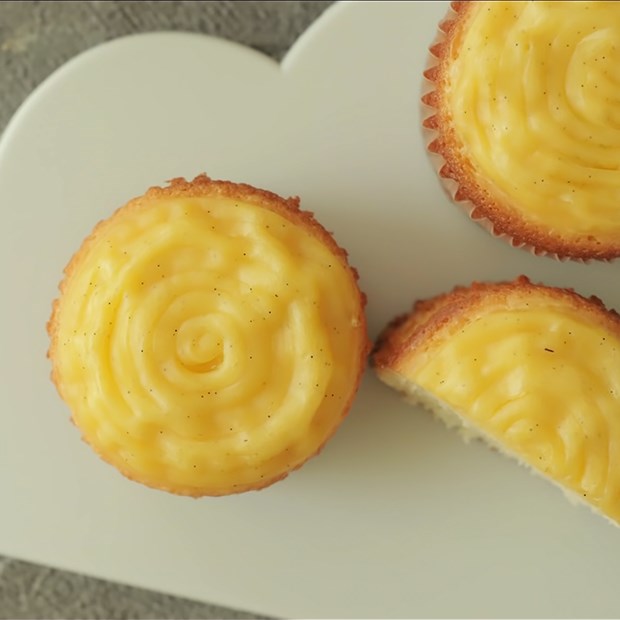 Cách làm bánh bông lan cupcake Đài Loan Custard mềm, thơm ngon khó cưỡng