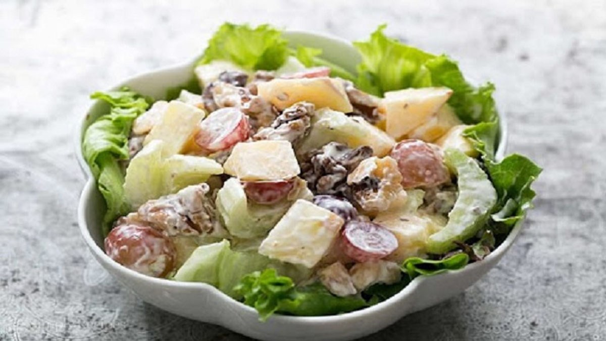 Salad kiwi trái cây trộn mayonaise