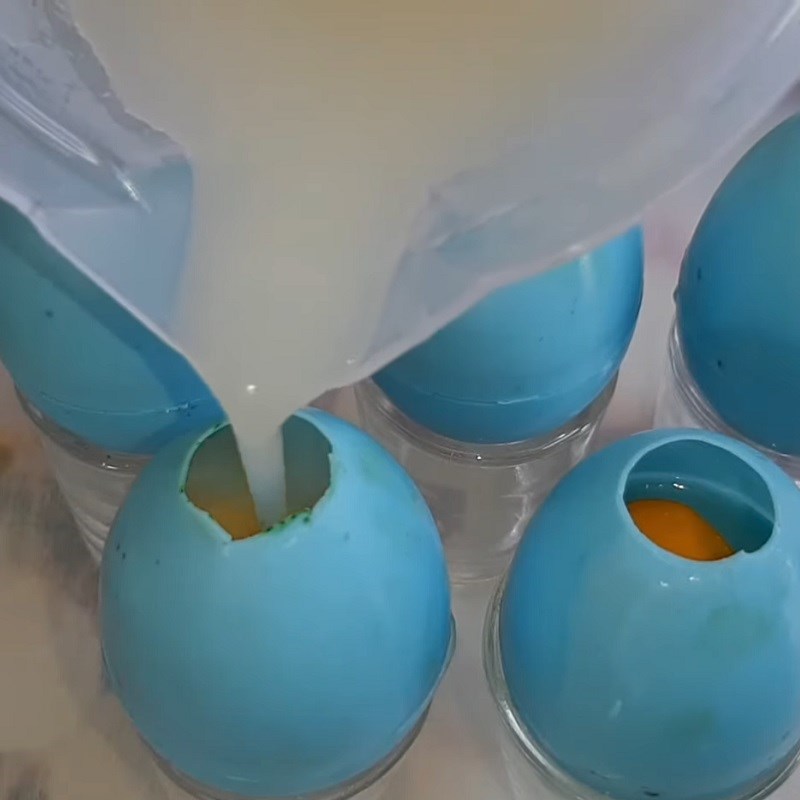 Bước 4 Đổ khuôn Trứng ngâm nước tương chay