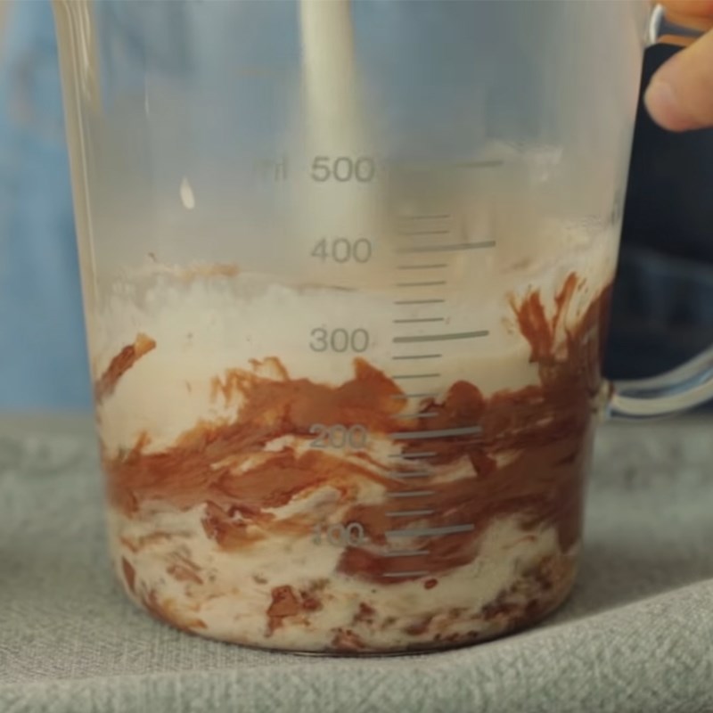 Bước 3 Đun chảy hỗn hợp socola Bánh tart chuối socola