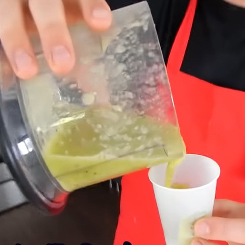Bước 3 Hoàn thành Kem kiwi với nước trái cây