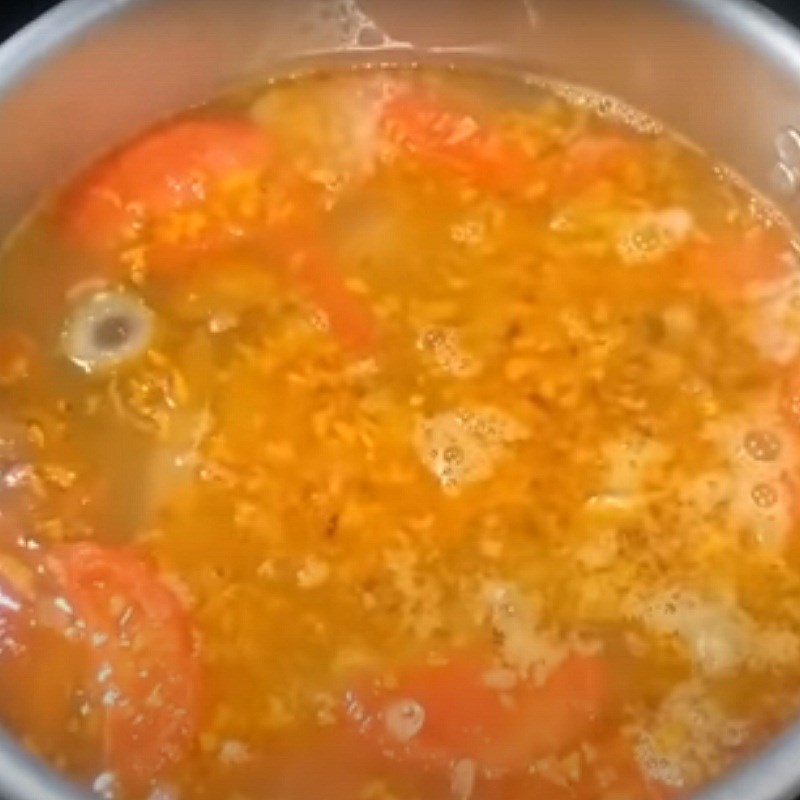 Bước 3 Nấu canh Canh chua cá khoai