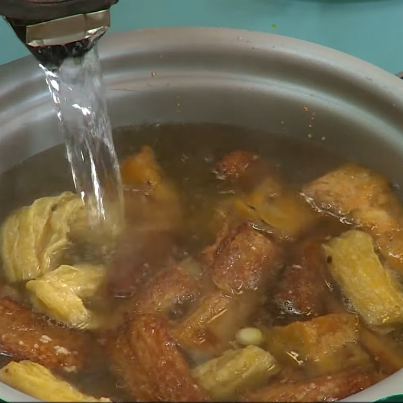 Bước 3 Nấu nước lèo Bún gỏi già chay