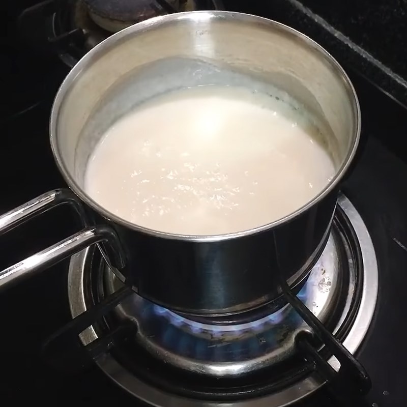 Bước 4 Nấu rau câu sữa tươi Thạch chanh dây