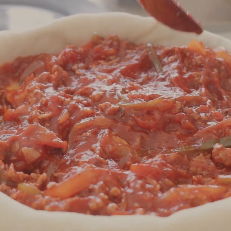 Bước 5 Xếp nhân Pizza Chicago