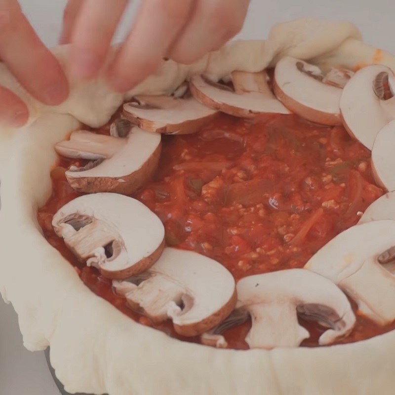 Bước 6 Trang trí và nướng bánh Pizza Chicago