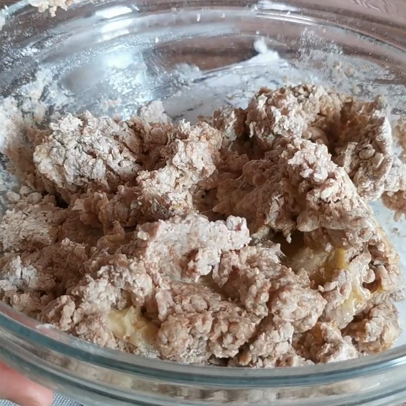 Bước 1 Trộn bột bánh mì Bánh mì mật ong từ bột mì nguyên cám