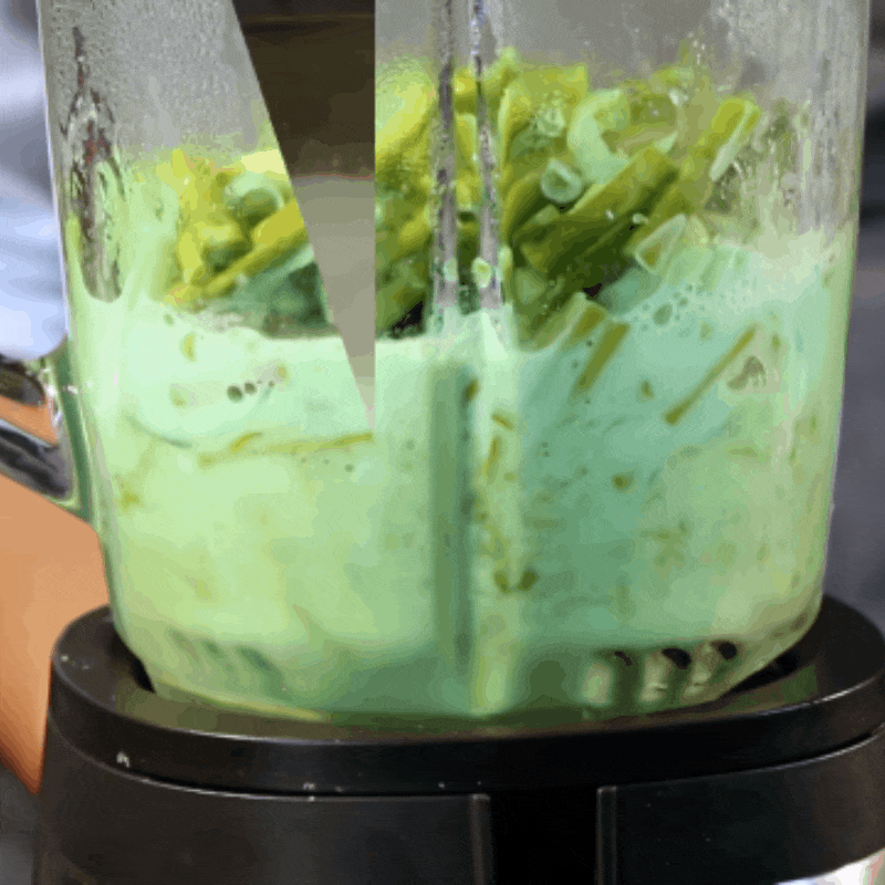 Bước 3 Xay mịn súp Súp măng tây