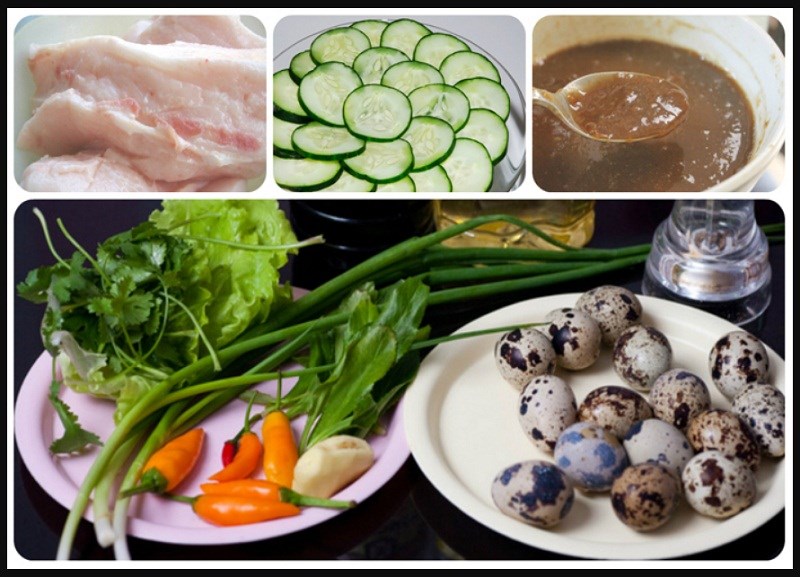 Nguyên vật liệu món ăn uống trứng cút sốt me