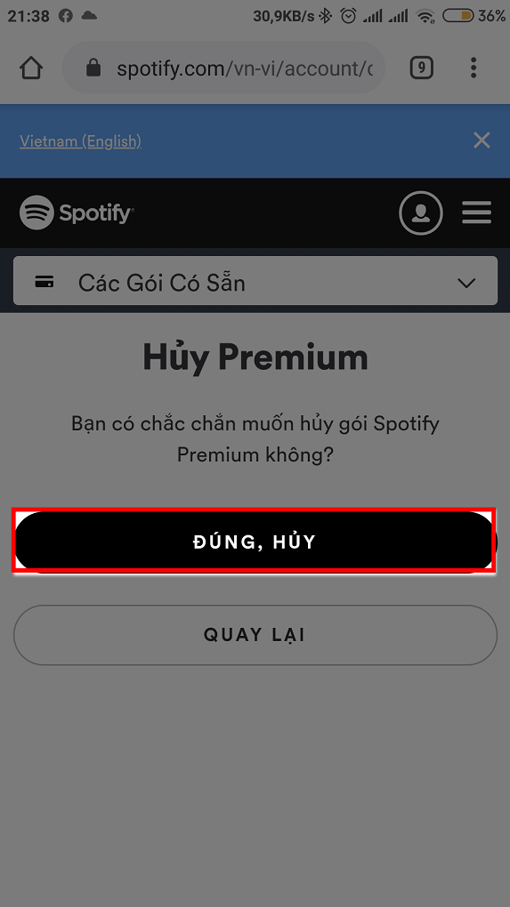 Chọn x&aacute;c nhận Hủy