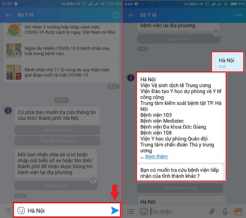Nhập tỉnh th&agrave;nh phố