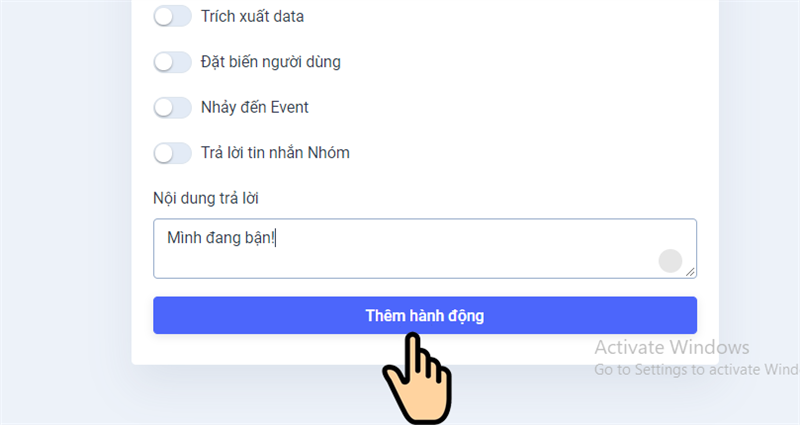 cài tự động trả lời tin nhắn Facebook
