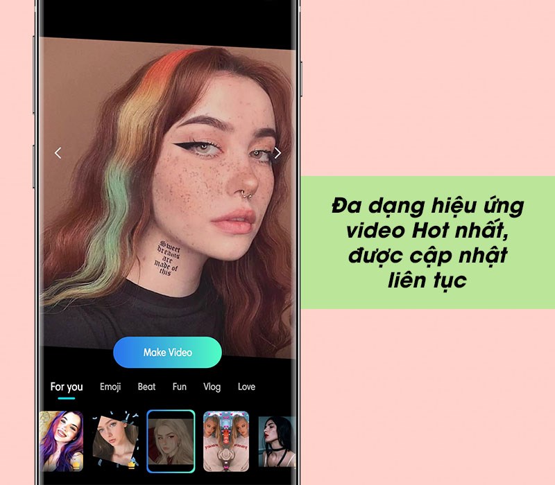 Đa dạng hiệu ứng video Hot nhất v&agrave; được cập nhật li&ecirc;n tục