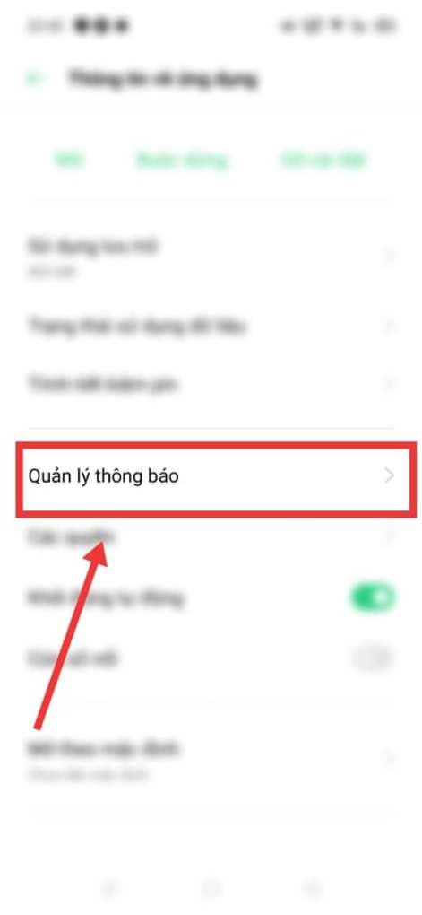 Chọn Quản lý thông báo.