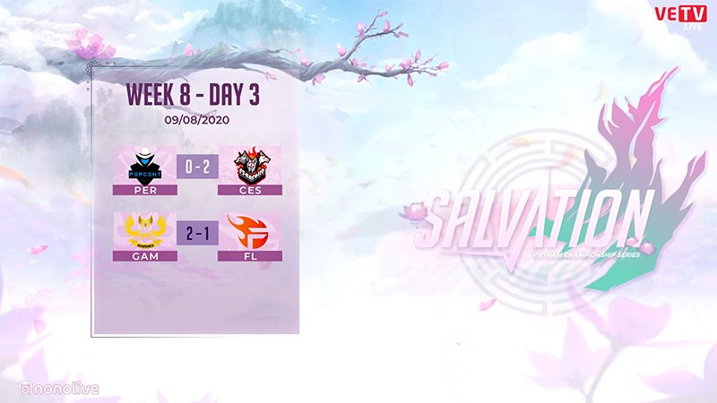 Kết quả VCS m&ugrave;a h&egrave; 2020 Tuần 8 Ng&agrave;y 3