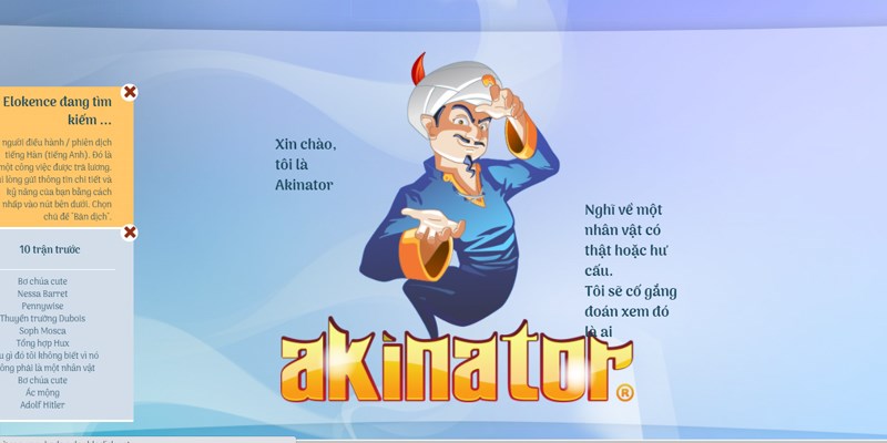 Cách Chơi Thần Đèn Akinator Bằng Tiếng Việt Không Cần Cài Đặt