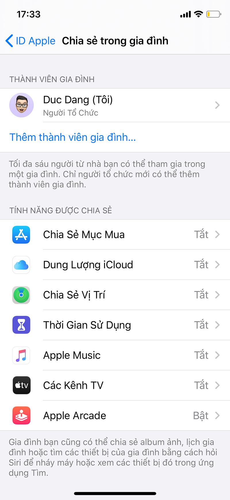 thiết lập t&iacute;nh năng Family Sharing, th&ecirc;m th&agrave;nh vi&ecirc;n v&agrave;o nh&oacute;m