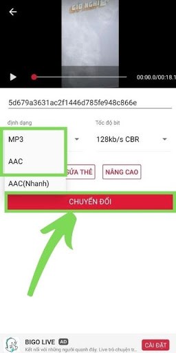 TikTok thành nhạc chuông bằng Video to MP3 Converter