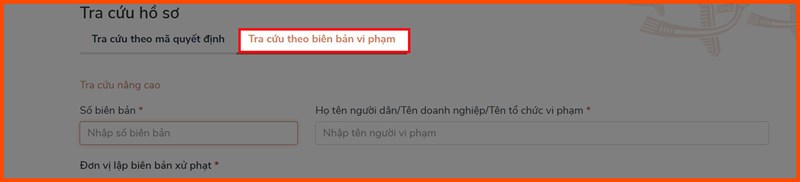 tra cứu biên bản vi phạm giao thông