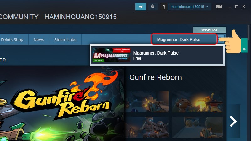 Vào Store, nhập Magrunner: Dark Pulse lên ô tìm kiếm