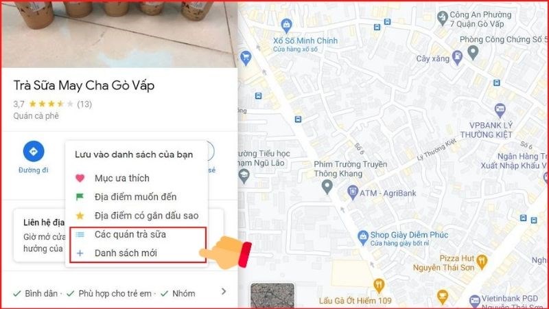 Cách tạo, lưu và chia sẻ địa điểm yêu thích trên Google Maps trên máy tính 